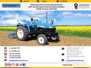 Global Agricultural Tractors Market Outlook 2024: Growth Opportunity And Demnd Analysis, Market Forecast, 2016-2024