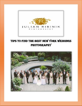 Tips to Find the Best New York Weddings Photography