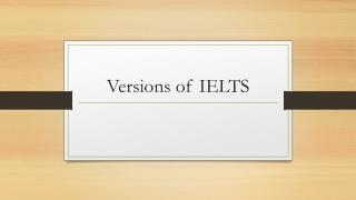 Versions of IELTS