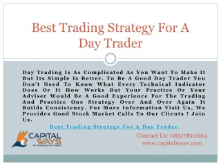 Best Trading Strategy For A Day Trader
