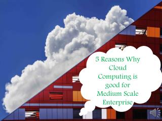 5 Reasons Why Cloud Computing is good for Medium Scale Enterprise