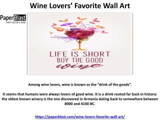 Wine Loversâ€™ Favorite Wall Art