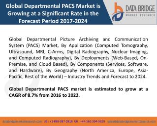 Global Departmental PACS Market â€“ Industry Trends and Forecast to 2024