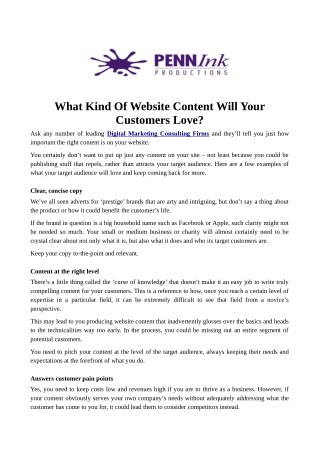 What Kind Of Website Content Will Your Customers Love?