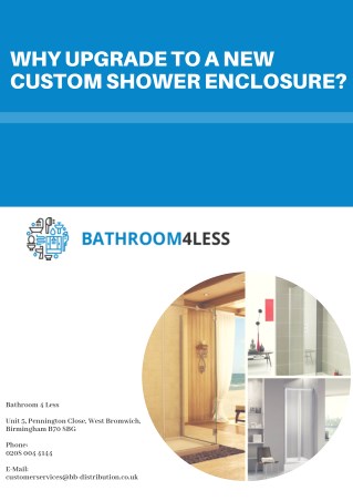 Bathroom 4 Less: Why Upgrade To A New Custom Shower Enclosure?