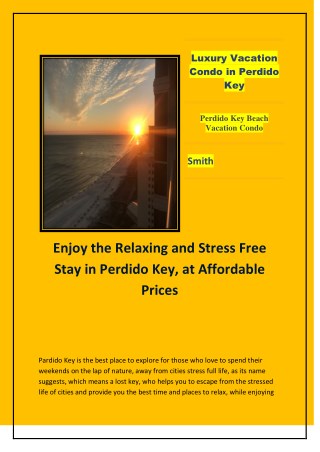 Luxury Vacation Condo in Perdido Key