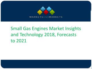 Small Gas Engines Market Insights and Technology 2018, Forecasts to 2021