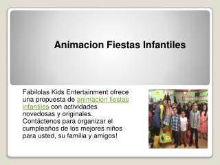 Animacion Fiestas Infantiles