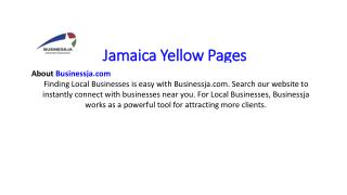 BusinessJA is a Business Internet Directory. We offer Jamaica Yellow Pages.