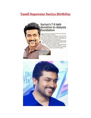 Tamil Superstar Suriya turns 43