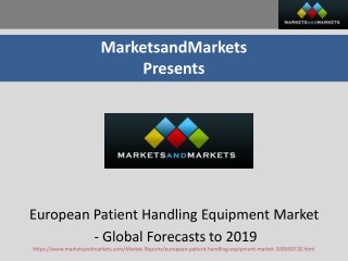 European Patient Handling Equipment Market worth $5,150.2 Million by 2019