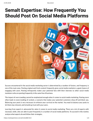 Semalt Expertise: How Frequently You Should Post On Social Media Platforms