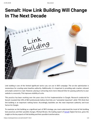 Semalt: How Link Building Will Change In The Next Decade