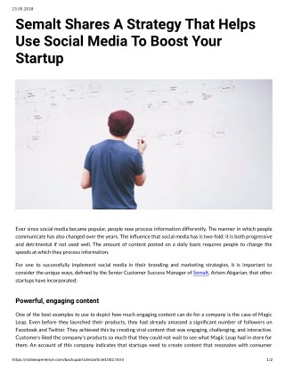 Semalt Shares A Strategy That Helps Use Social Media To Boost Your Startup