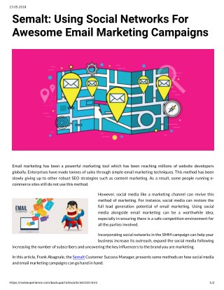 Semalt: Using Social Networks For Awesome Email Marketing Campaigns