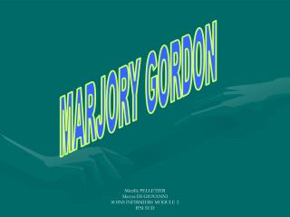 MARJORY GORDON