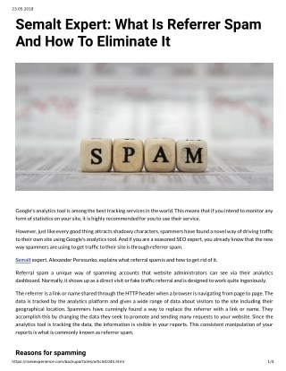 Semalt Expert: What Is Referrer Spam And How To Eliminate It