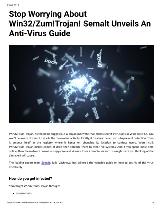 Stop Worrying About Win32/Zum!Trojan! Semalt Unveils An Anti-Virus Guide