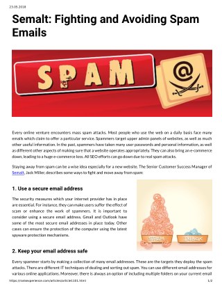 Semalt: Fighting and Avoiding Spam Emails