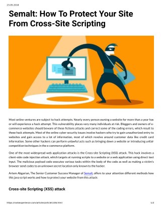 Semalt: How To Protect Your Site From Cross-Site Scripting