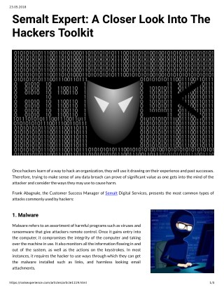 Semalt Expert: A Closer Look Into The Hackers Toolkit