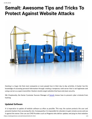 Semalt: Awesome Tips and Tricks To Protect Against Website Attacks