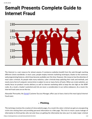 Semalt Presents Complete Guide to Internet Fraud