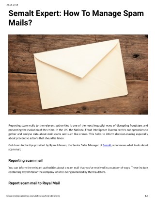 Semalt Expert: How To Manage Spam Mails?