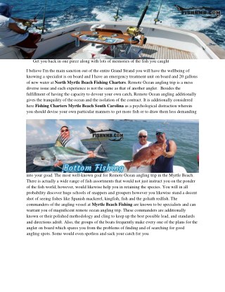 North Myrtle Beach Fishing Charters