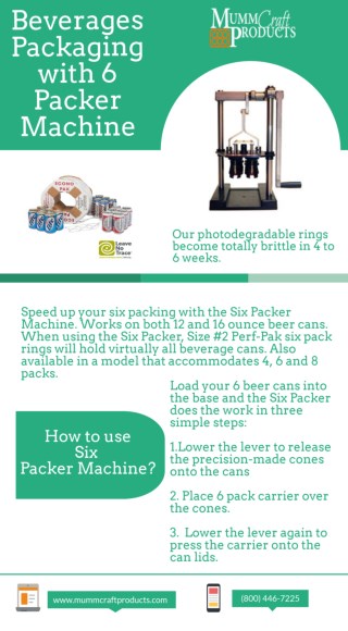 Beverages Packaging with 6 Packer Machine