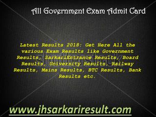 All Government Exam Admit Card