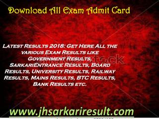 Download All Exam Admit Card