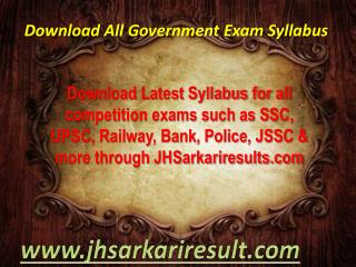 Download All Government Exam Syllabus