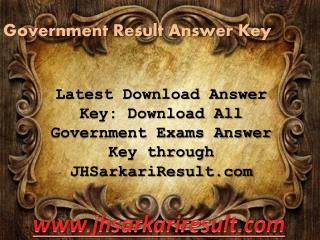 Government Result Answer Key