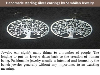 Handmade sterling silver earrings by Sembilan jewelry