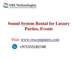 Speakers Rental Dubai - Speakers on Rent in Dubai