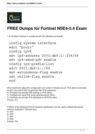 CertQueen NSE4-5.4 Questions and Answers