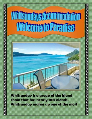 Whitsundays Accommodation â€“ Welcome to Paradise