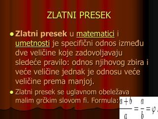 ZLATNI PRESEK
