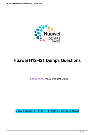 [35% OFF ] DumpsBase H12-421 HCNP-DCF-BFDO Practice Exam Questions