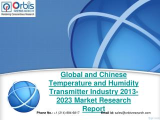 Global Temperature and Humidity Transmitter Market 2018 By Application, Product, Sales and Forecast 2023