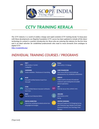 CCTV Training Kerala