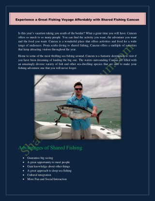 Fishing in Cancun with Shared Fishing Cancun