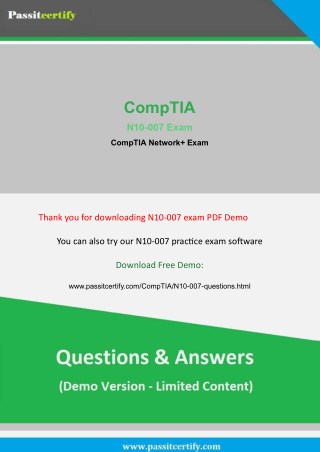 Updated N10-007 Exam Questions Demo