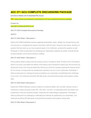 ACC 371 GCU COMPLETE DISCUSSIONS PACKAGE