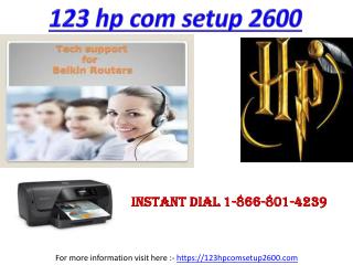 123 hp com setup 2600