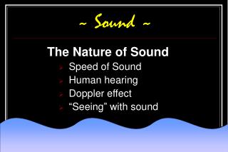 ~ Sound ~