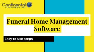 Funeral home management software - Continental Computers Inc.