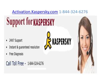 Activation.Kaspersky.com | 1-844-324-6276