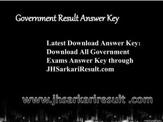 Government Result Answer Key